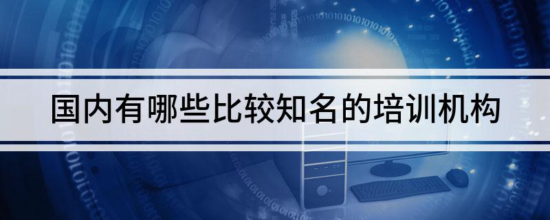 国内有哪些比较知名的培训机构(图1)