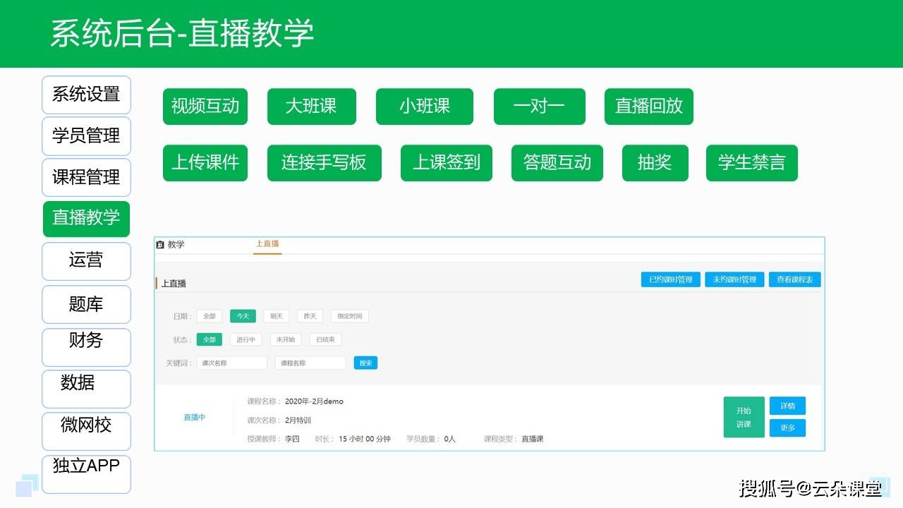 在线直播教学平台_在线教育直播平台软件_云明博体育网址朵课堂(图2)